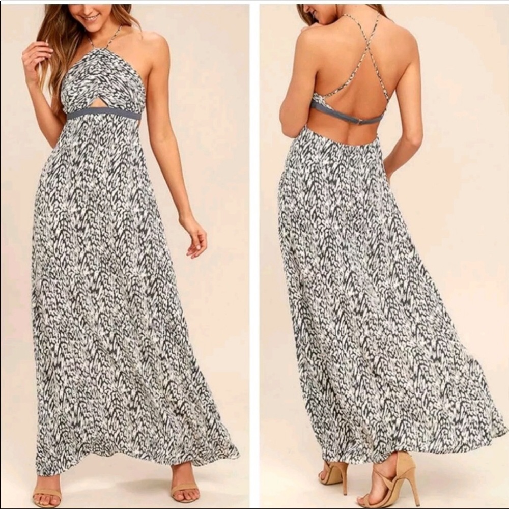 Tavik Kennington Leopard Print Maxi Dress